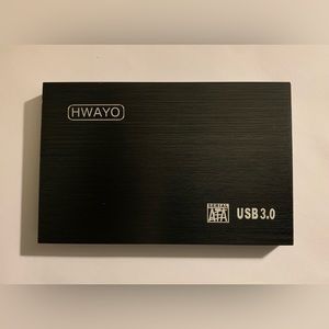 HWAYO 320GB Ultra Slim Portable External Hard Drive USB 3.0 HDD Storage (Black)
